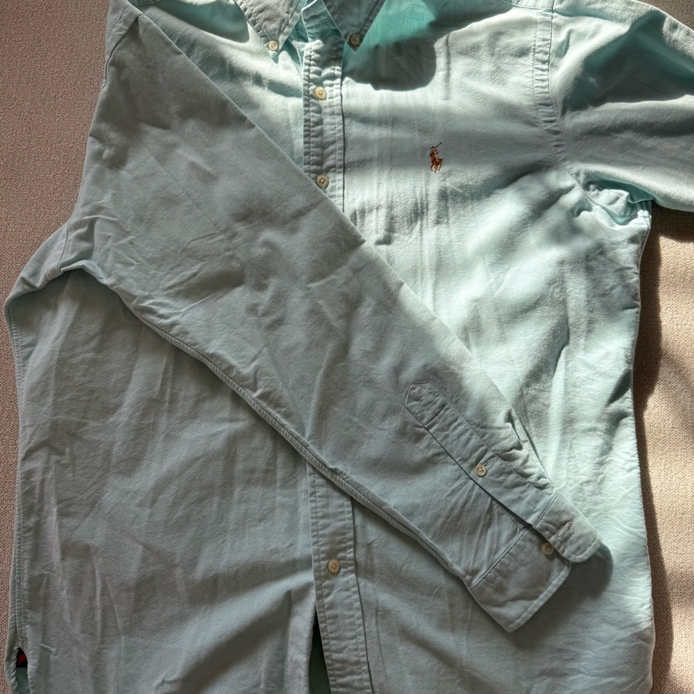 Ralph Lauren Aqua Button-Down Shirt